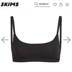 SKIMS Black Scoop Bralette (NWT)